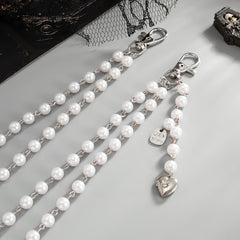 Pearl Wallet Chain for Womens Wallet Chain Double Wallet Chain - iChainWallets