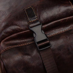 Large Leather Sling Bag for Big Guys - Handle Detail