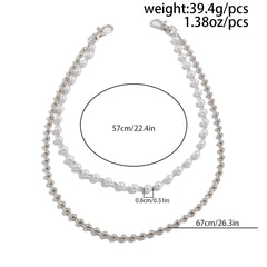 Pearl Wallet Chain for Women Womens Ball Wallet Chain Double Wallet Chain - iChainWallets
