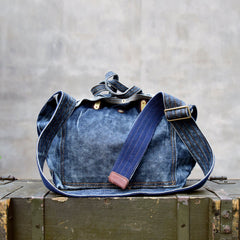 Blue Denim Tote Handbag Denim Tote Bag Blue Denim Tote Shoulder Bag Jean Tote Bag - Feltify