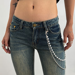 Pearl Wallet Chain Womens Ball Wallet Chain Double Wallet Chain - iChainWallets