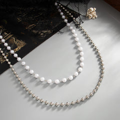 Pearl Wallet Chain for Women Womens Ball Wallet Chain Double Wallet Chain - iChainWallets