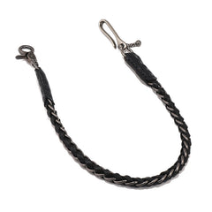 Best Black Braided Wallet Chains With Hook Handmade Leather Biker Pants Chain For Men
