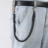 Best Black Braided Wallet Chains With Hook Handmade Leather Biker Pants Chain For Men