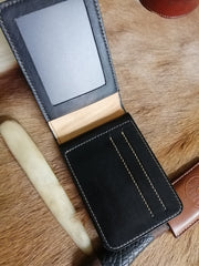 Tooled Leather Wallet Rooster Wallet with ID Window Mens Wallet with ID Window Rooster Wallet Cock Leather Wallet ID Holder Wallet 