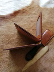 Bulldog Leather Wallet ID Holder Wallet Mens Wallet with ID Window Bulldog Wallet - iwalletsmen