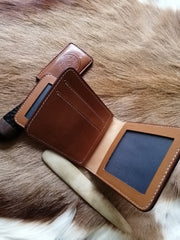 Mens Wallet with ID Window Bulldog Wallet 