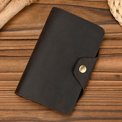 Mens Wallet With Lots of Card Slots Leather Vertical Wallet with Buckle with Coin Pocket - iwalletsmen
