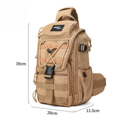 Khaki Tactical Canvas large sling bag men