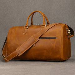 Large Leather Weekender Bag for Men Vintage Leather Weekend Bag for Men - iwalletsmen
