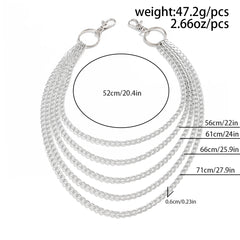 Quintuple Wallet Chain Layered Pants Chain - iChainWallets