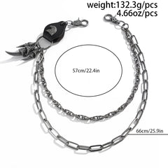 Eagle Wallet Chain Mens Double Wallet Chain Cool Wallet Chain