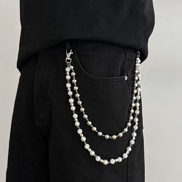 Pearl Wallet Chain Beaded Wallet Chain 