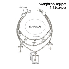 Cross Wallet Chain 3 Layered Wallet Chain Triple Wallet Chain With Cross - iChainWallets