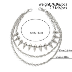 Rivets Pants Chain 