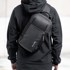 Black 14‘’ Laptop large sling bag men's