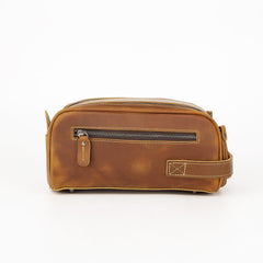 Full Grain Leather Toiletry Bag Brown Leather Toiletry Bag Men's 
