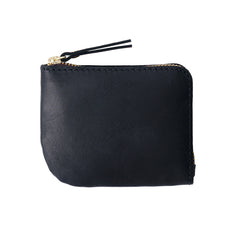 Black Small L Zip Wallet Women Leather Mini Zip Wallet L Shape Zipper wallet for Men - iwalletsmen