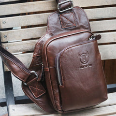 crossbody chest sling bag Crossbody Sling Backpack Leather Mens Chest Bag Leather Sling Bag Crossbody Chest Bag