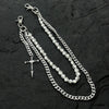 Pearl Wallet Chain with Cross - iChainWallets