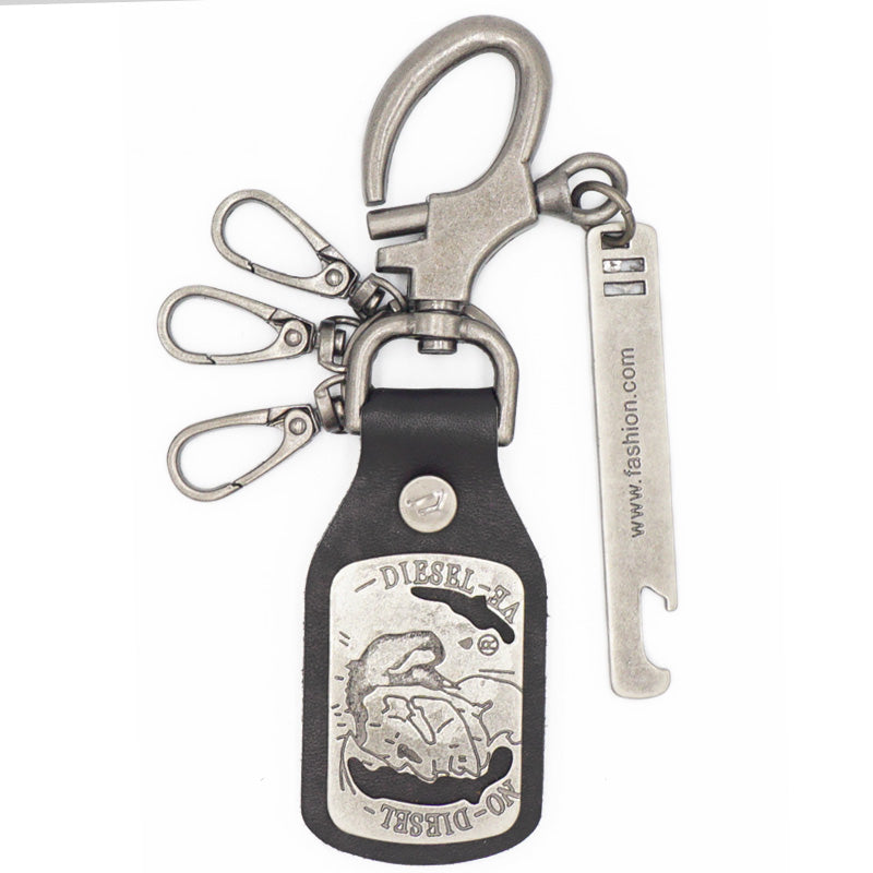 keyring gadgets​ Coolest Keychains Cool Bottle Opener Keychain Leather Fob Keychain Mens Leather Keychain