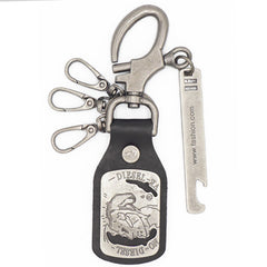 keyring gadgets​ Coolest Keychains Cool Bottle Opener Keychain Leather Fob Keychain Mens Leather Keychain