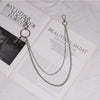 Silver Womens Double Layers Wallet Chain With Cross Charm Jeans Chain Cute Pants Chain For Women