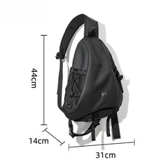 crossbody sling bag Black Large Sling Bag For Big Men Waterproof Large Travel Chest Bag Mens One Strap Backpack