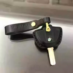 Black Leather BMW Motorcycle f800gs Key Holder Handmade Leather BMW Bike C400X R1200GSG310gs Key Cover - iChainWallets