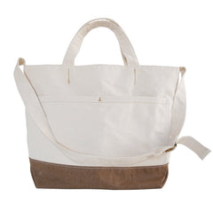 Womens Canvas Tote Bag White&Khaki Canvas Handbag