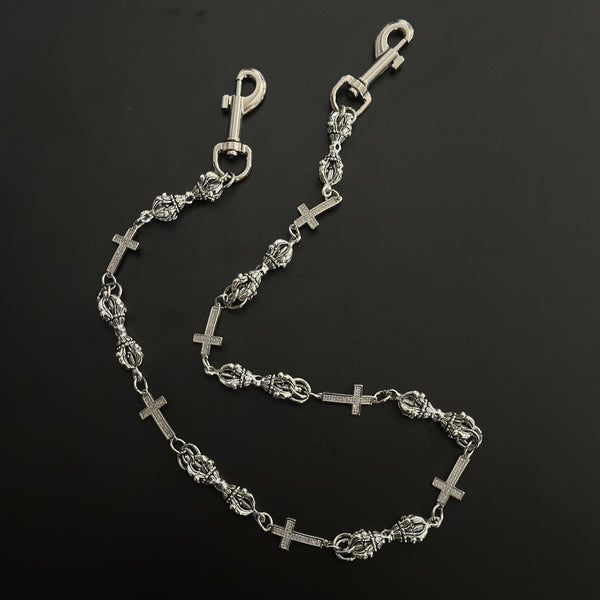 Mens Cross Wallet Chain Cool Vajra Biker Wallet Chain For Men