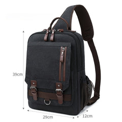 School Canvas mens large sling backpack,