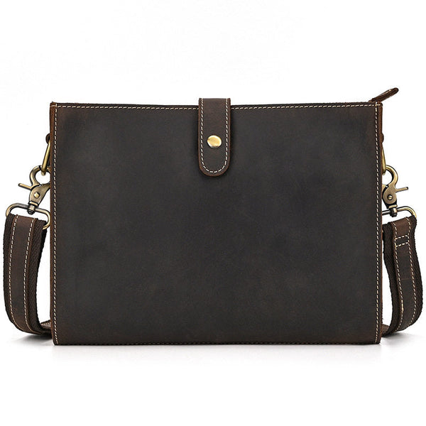 Leather Clutch with Shoulder Strap - iwalletsmen