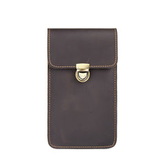 Leather Cell Phone Holster with Belt Loop Leather Phone Holster for Belt Mens Leather Belt Bag Pouch Bag - iwalletsmen