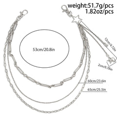Triple Wallet Chain Womens Biker Wallet Chain - iChainWallets