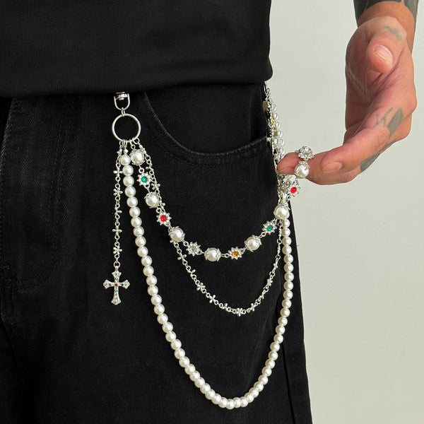 Pearl Wallet Chain for Men 