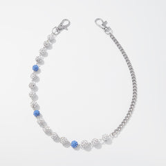 Light Blue Beaded Pants Chain Diamond Pants Chain for Women - iChainWallets