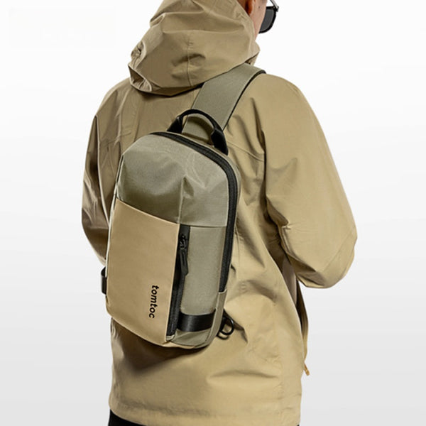 Khaki 14‘’ Laptop sling bag for big guys,