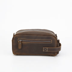 Brown Leather Toiletry Bag Men's Leather Toiletry Bag - iwalletsmen