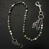 Green Stone Bead Wallet Chain Long Green Beaded Wallet Chain - iChainWallets