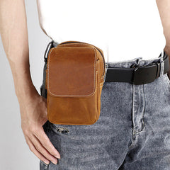 Brown Leather Belt Loop Pouch Leather Belts Pouches - iwalletsmen