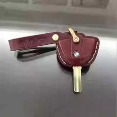 Dark Brown Leather BMW Motorcycle f800gs Key Holder Handmade Leather BMW Bike C400X R1200GSG310gs Key Cover - iChainWallets