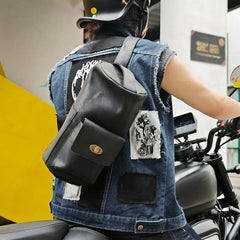 sling bag for big man crazy horse black color