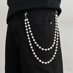 Diamond Pearl Wallet Chain Double Wallet Chain - iChainWallets