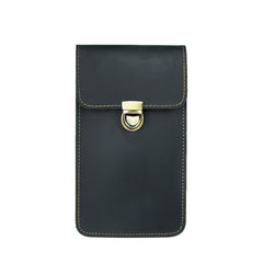 Leather Phone Holster for Belt Mens Leather Belt Bag Pouch Bag - iwalletsmen