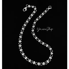 White Gem Womens Wallet Chain - iChainWallets