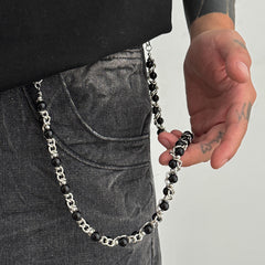  Silver Beaded Wallet Chain Ball Wallet Chain - iChainWallets