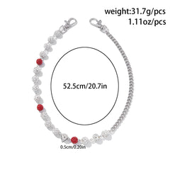 Red Beaded Pants Chain Diamond Pants Chain for Women - iChainWallets