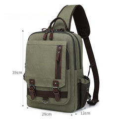 School Canvas large mens sling bag,