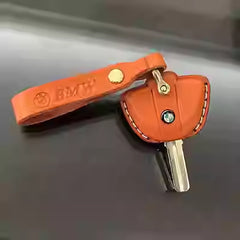 Orange Leather BMW Motorcycle f800gs Key Holder Handmade Leather BMW Bike C400X R1200GSG310gs Key Cover - iChainWallets